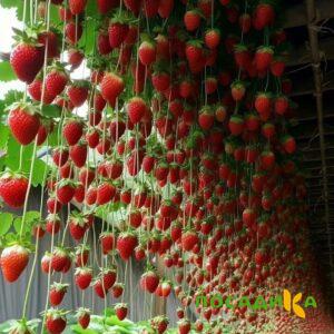 Клубника ампельная Анастасия купить по цене от 370р. в интернет-магазине «Посадика» с доставкой почтой в в Шелехове и по всей России – [изображение №1].