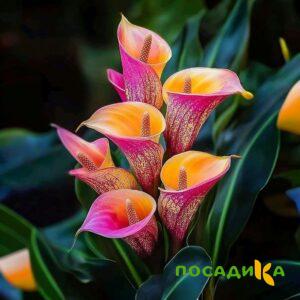 Калла Оникс купить по цене от 450р. в интернет-магазине «Посадика» с доставкой почтой в в Шелехове и по всей России – [изображение №1].